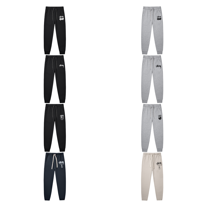 Stussy Graphic Print Streetwear Joggers Multicolor