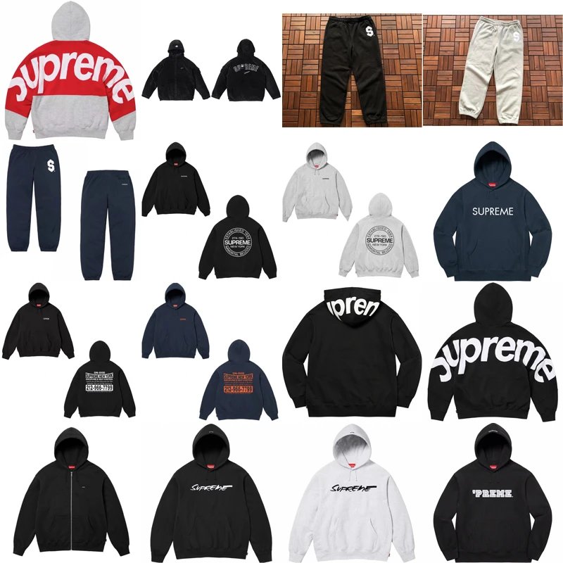 Supreme Streetwear Hoodie and Sweatpants Collection Multicolor