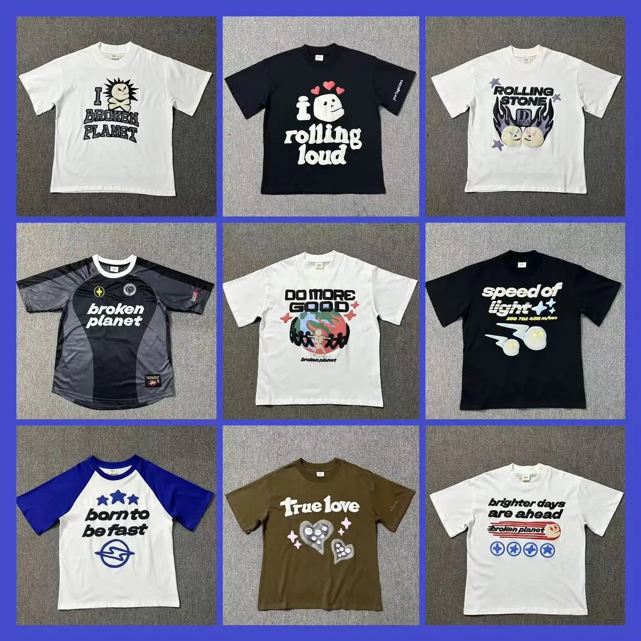 Broken Planet BPM Graphic Tee Collection Oversized Streetwear T-Shirt Multicolor