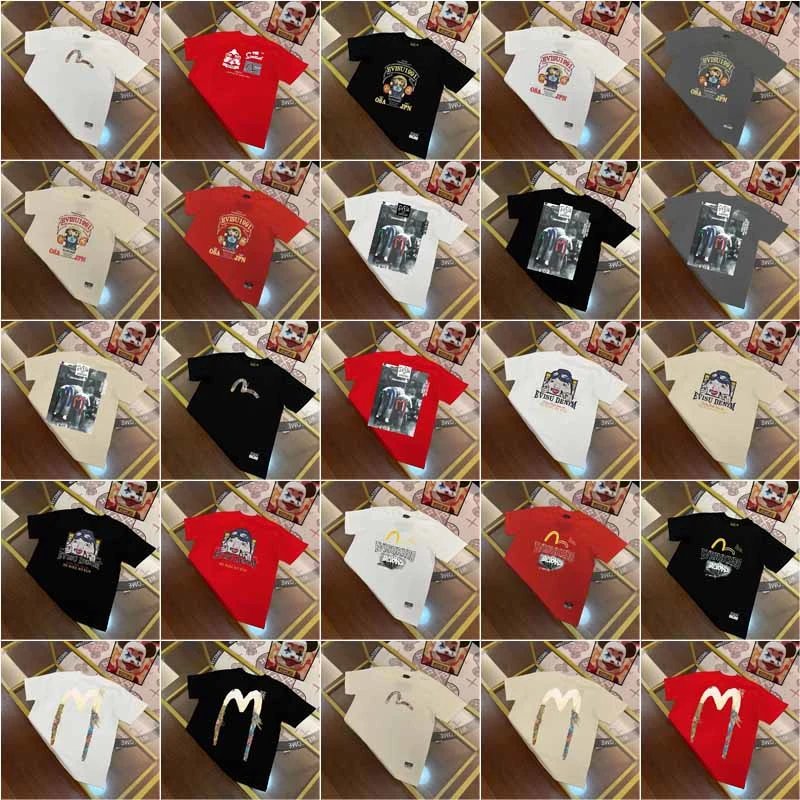 Evisu Graphic Print Casual T-Shirt Multicolor