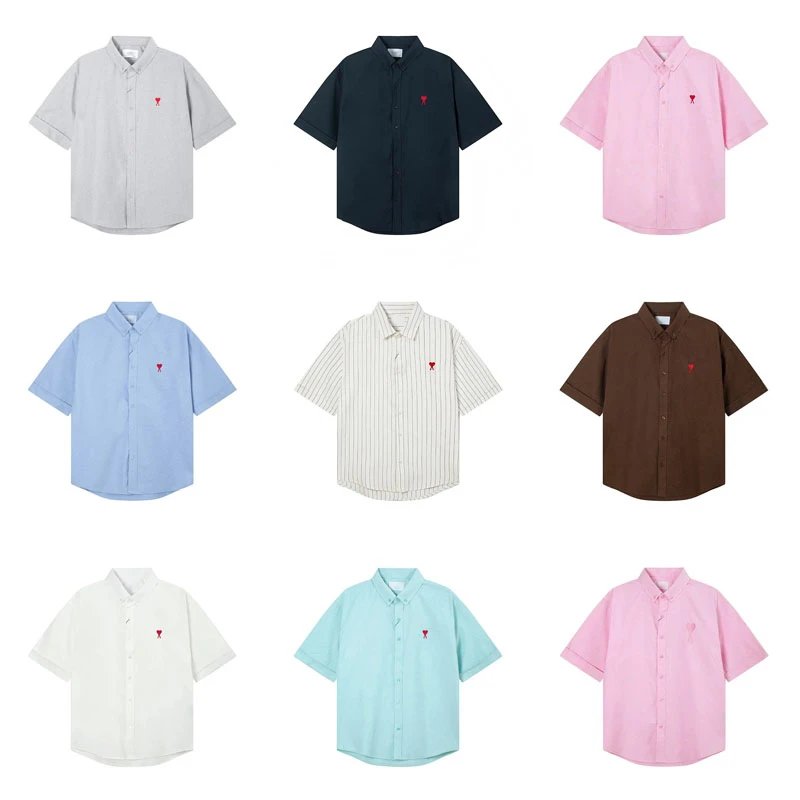 Ami Paris Ami Ami de Coeur Casual Button-Down Shirt Multicolor