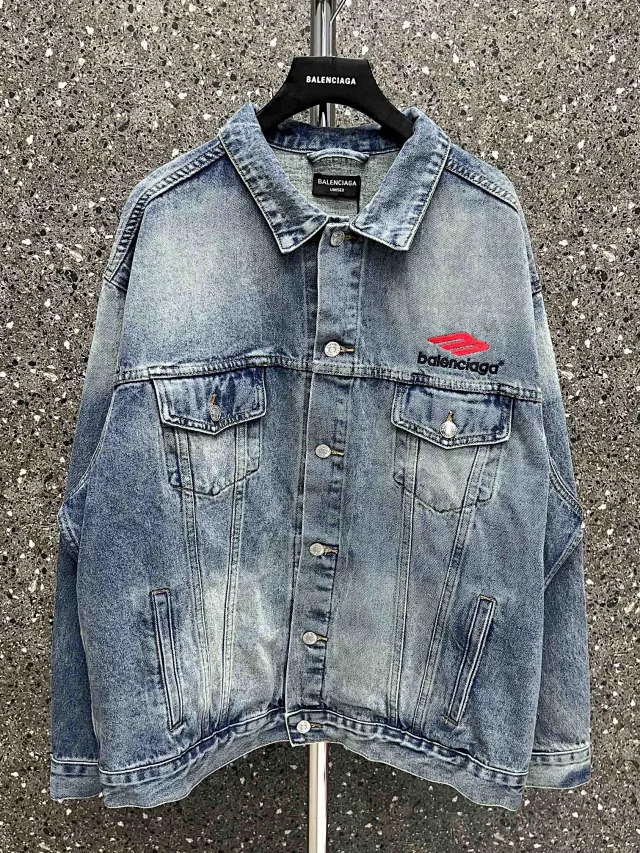 Balenciaga Oversized Denim Jacket Blue