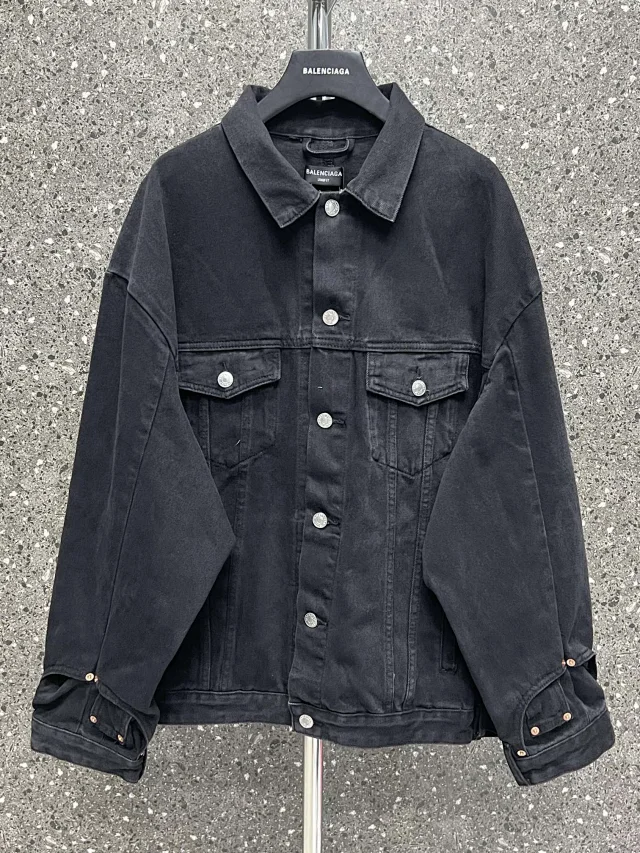 Balenciaga Oversized Denim Jacket Black