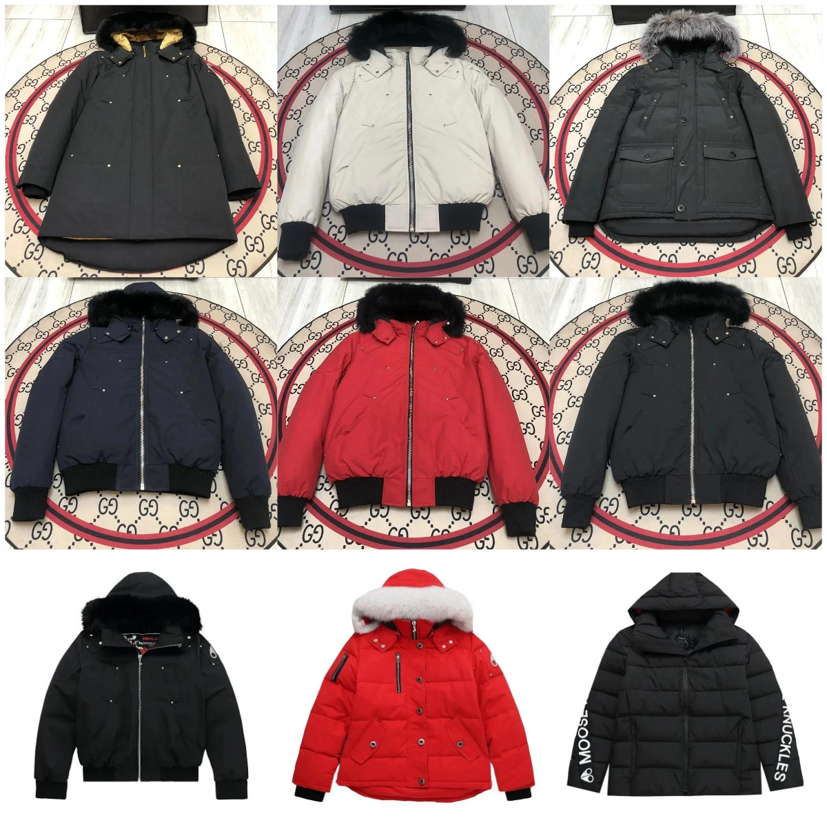 Moose Knuckles Stirling Parka and Bomber Fur Hooded Winter Jackets Multicolor