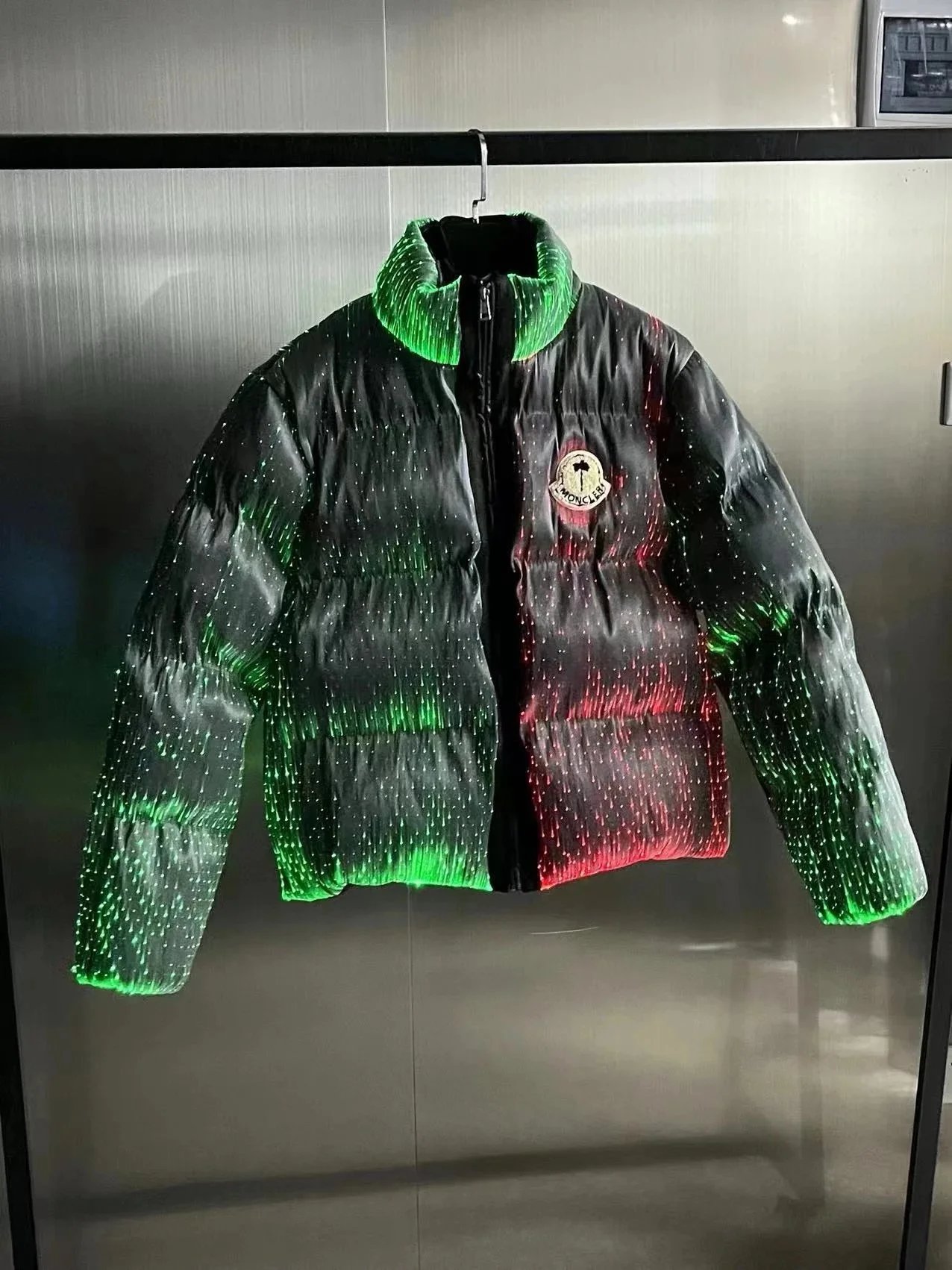 Moncler Palm Angels Puffer Jacket Down Jacket Multicolor