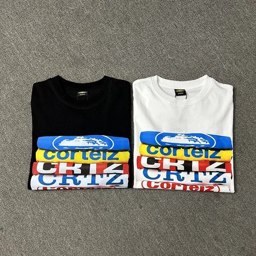 Corteiz Graphic Print Streetwear T-Shirt Black and White