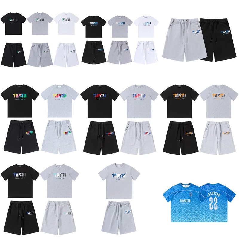 Trapstar Graphic Print Streetwear Shorts Set Multicolor