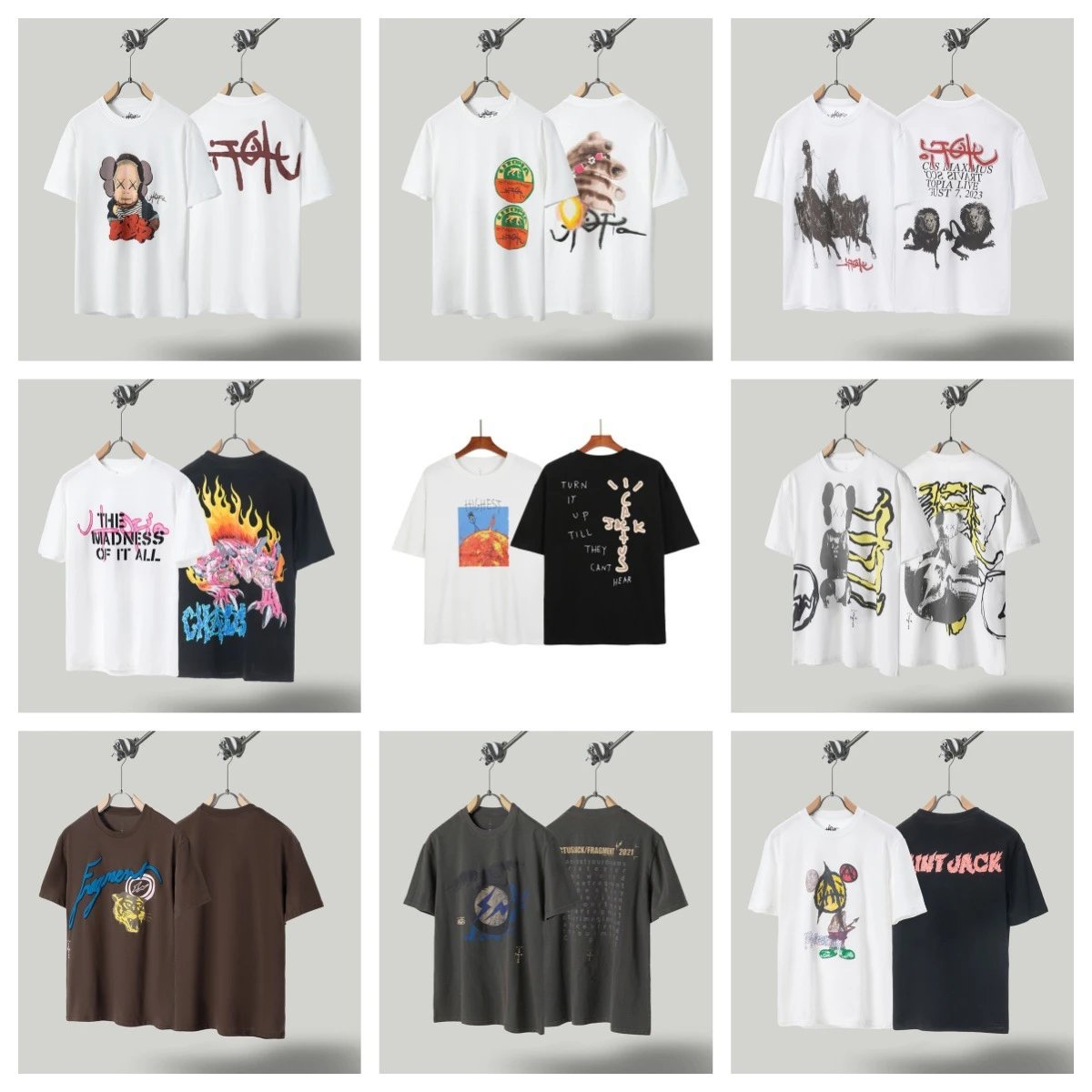 Travis Scott Cactus Jack Graphic Streetwear T-Shirt Multicolor