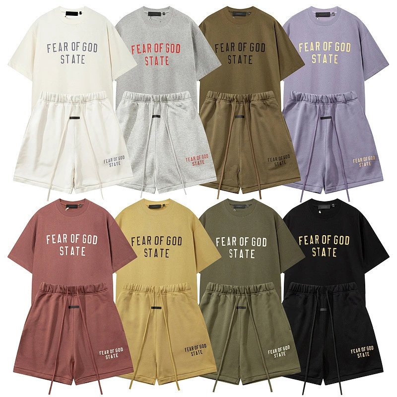 Fear of God FOG Essentials State Oversized Matching Set Multicolor