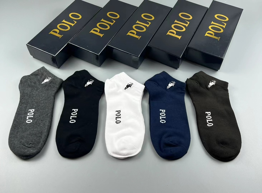 Ralph Lauren Ankle Socks Cotton Casual Socks Multicolor