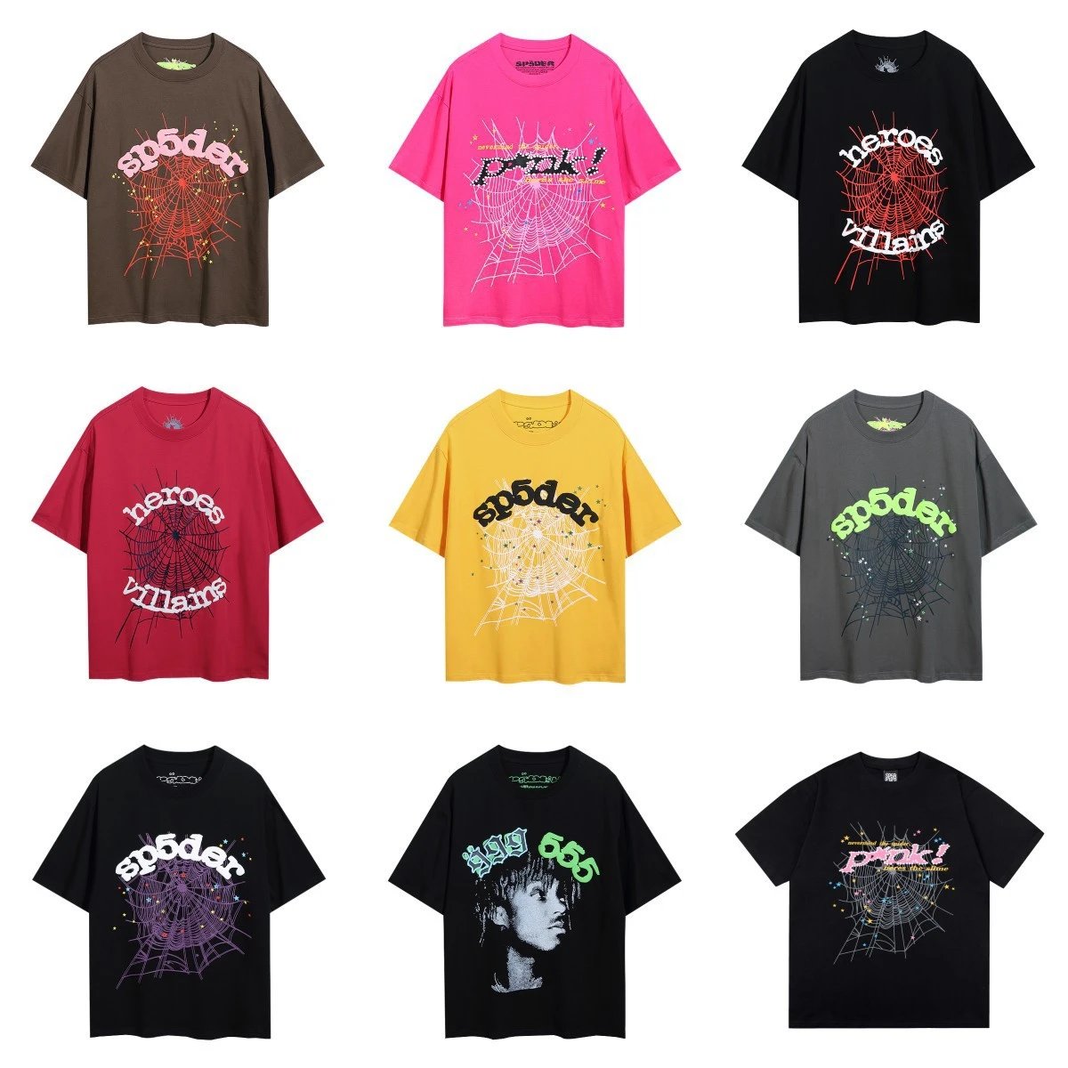 Sp5der Sp5der Web Graphic Oversized Tee Multicolor
