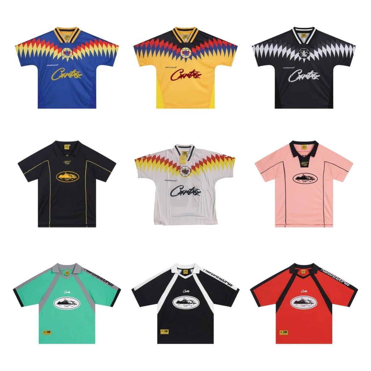 Corteiz Rules The World Retro Soccer Jersey Multicolor