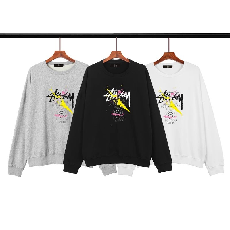 Stussy World Tour Graphic Streetwear Sweatshirt Multicolor