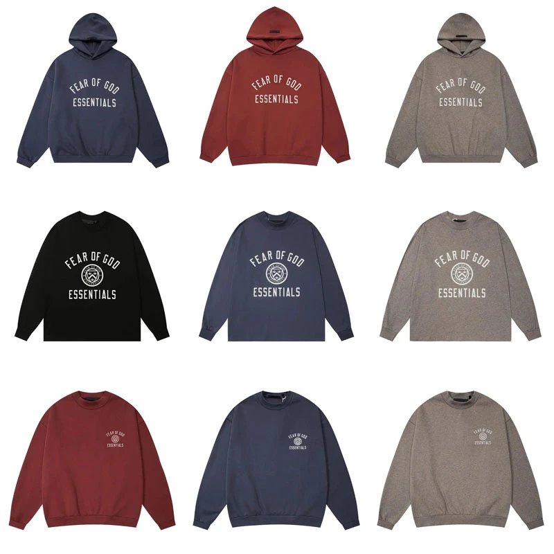 Fear of God FOG Essentials Oversized Streetwear Hoodie and Sweatshirt Multicolor