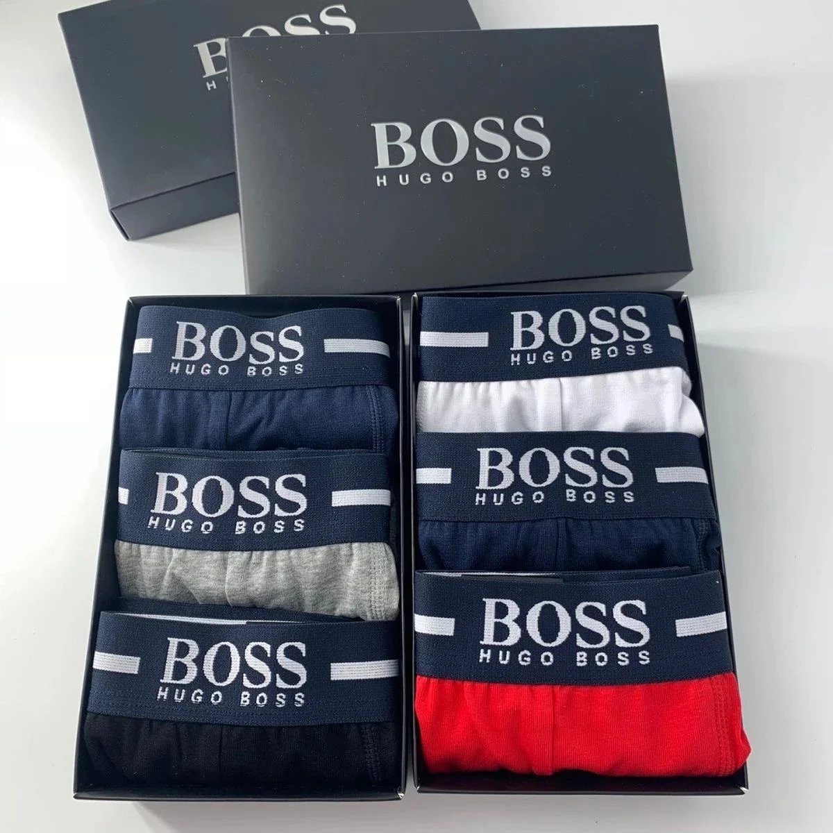 Hugo Boss Trunk Set Comfortable Cotton Boxer Briefs Multicolor