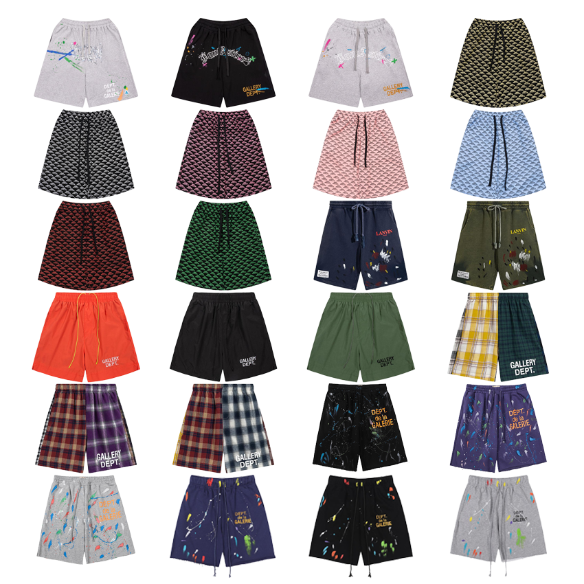 Gallery Dept. Paint Splatter and Patterned Casual Shorts Multicolor