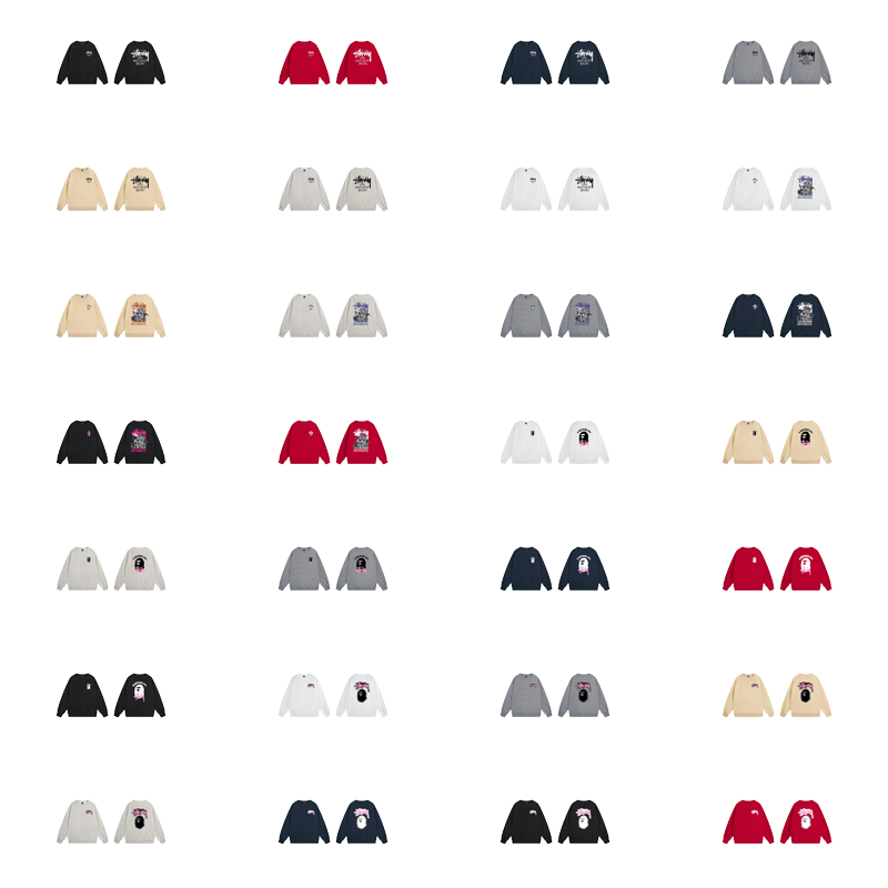 Stussy Graphic Print Streetwear Sweatshirt Multicolor