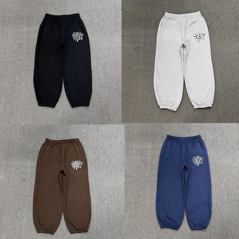 Corteiz Crtz Sun Graphic Streetwear Joggers Multicolor