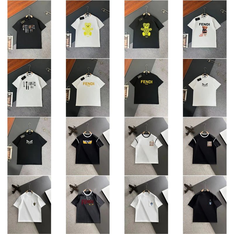 Fendi Graphic Print Cotton T-Shirt Multicolor
