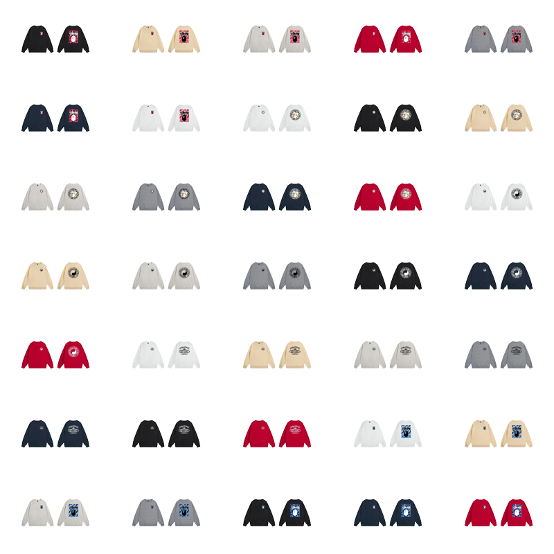A Bathing Ape BAPE Graphic Print Crewneck Sweatshirt Multicolor