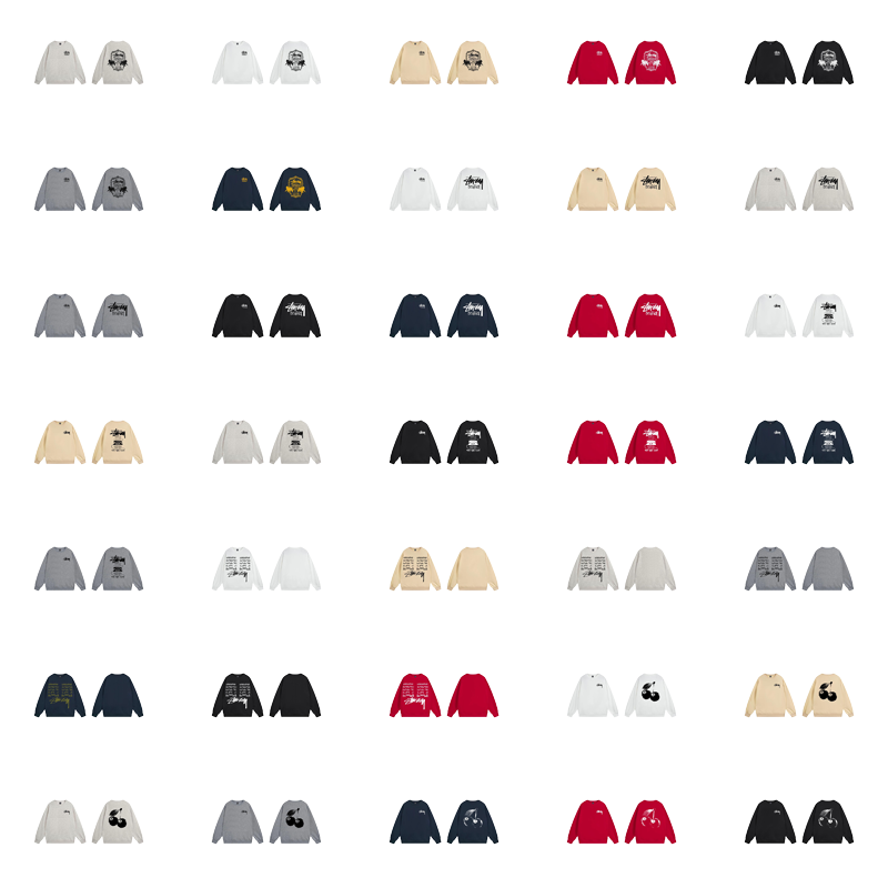 Stussy Graphic Print Crewneck Sweatshirt Multicolor