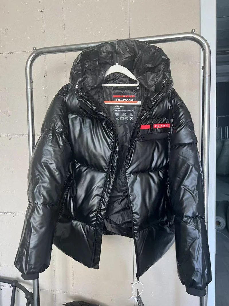 Prada LR-HX026 Shiny Puffer Jacket Black
