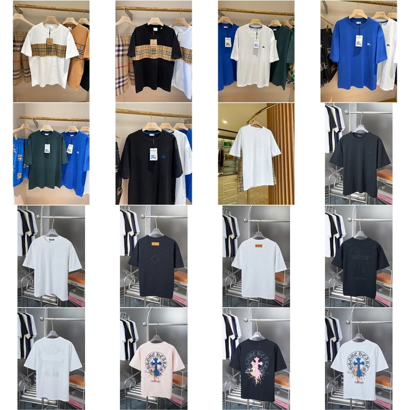 Burberry Check Panel Oversized T-Shirt White