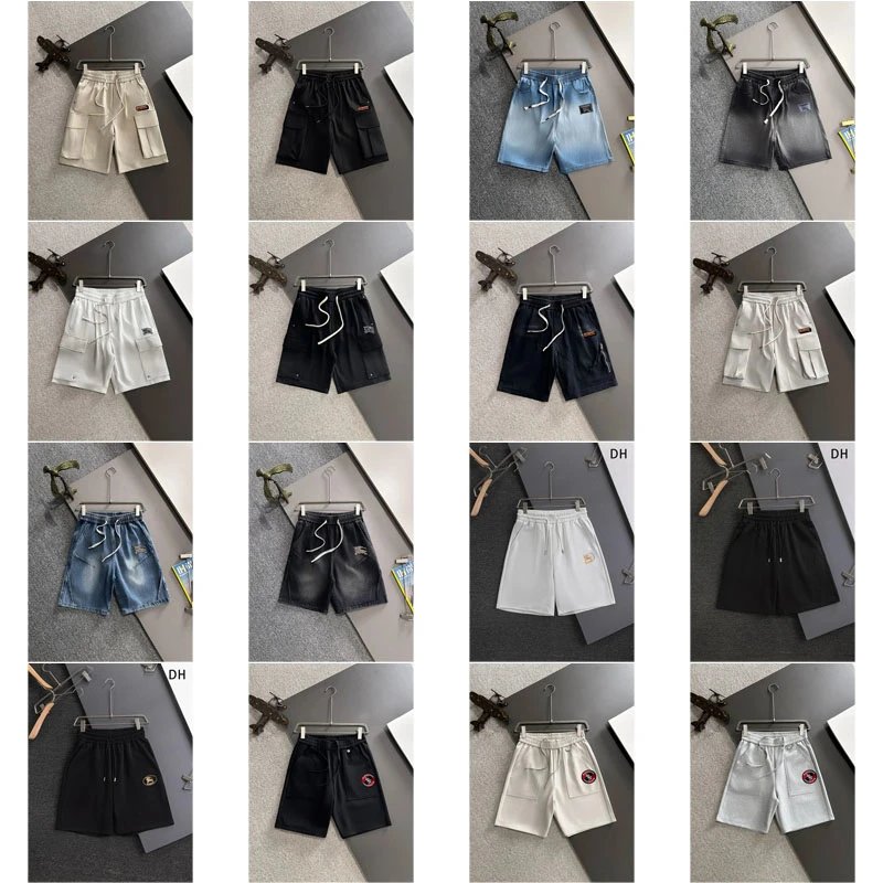 Burberry Check Detail Casual Cargo Shorts Multicolor