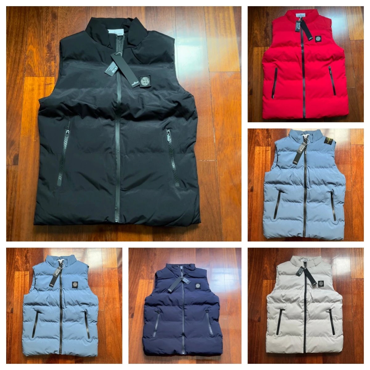 Stone Island Puffer Gilet Quilted Down Vest Multicolor