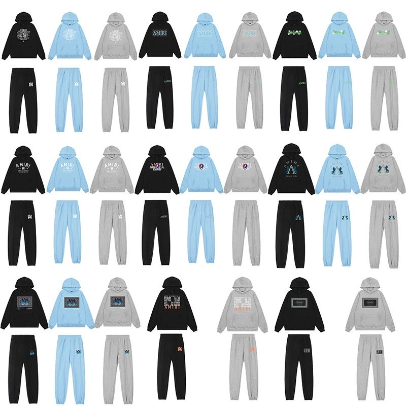Amiri Graphic Print Matching Set Streetwear Tracksuit Set Multicolor