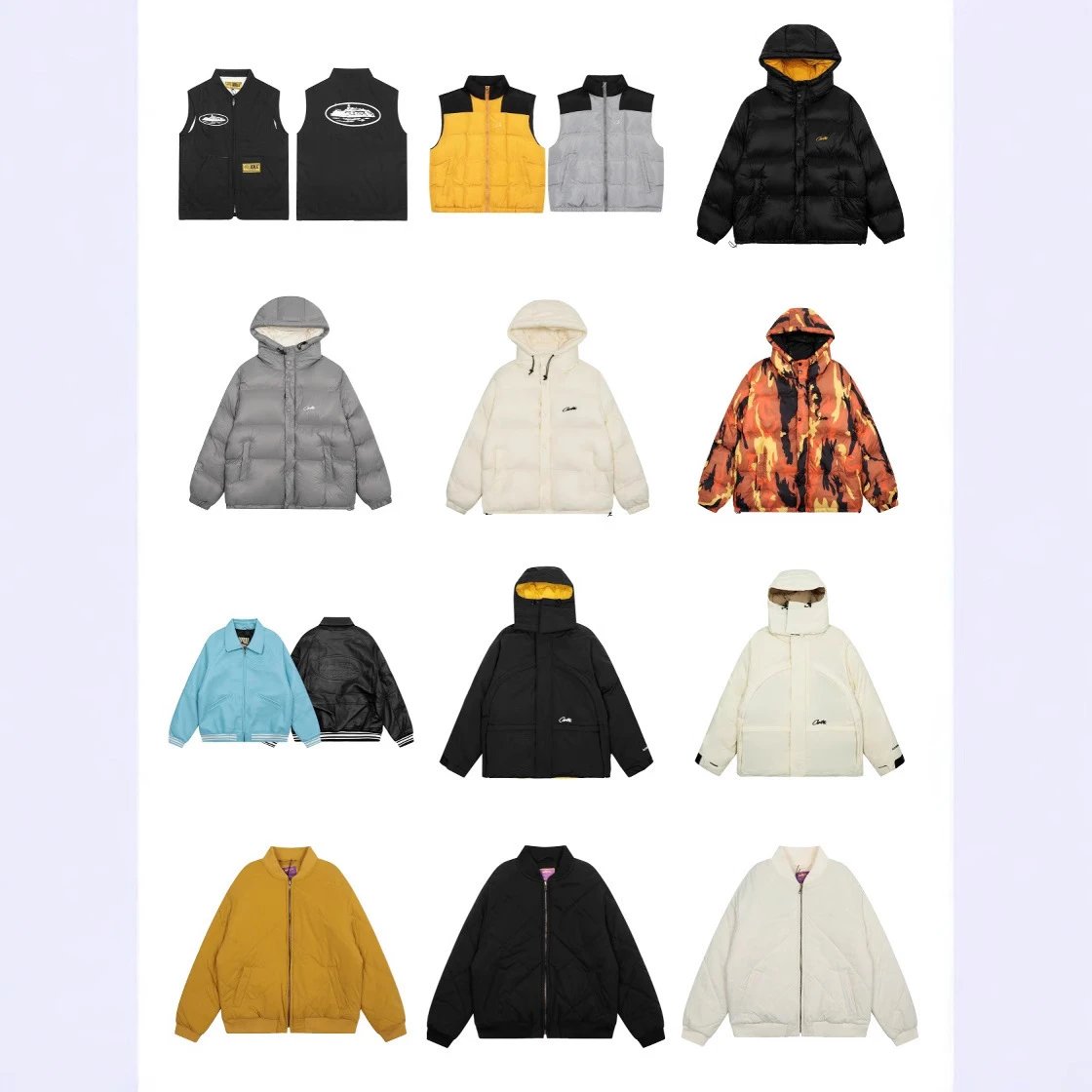 Corteiz Puffer and Bomber Jackets Streetwear Puffer Jacket Multicolor