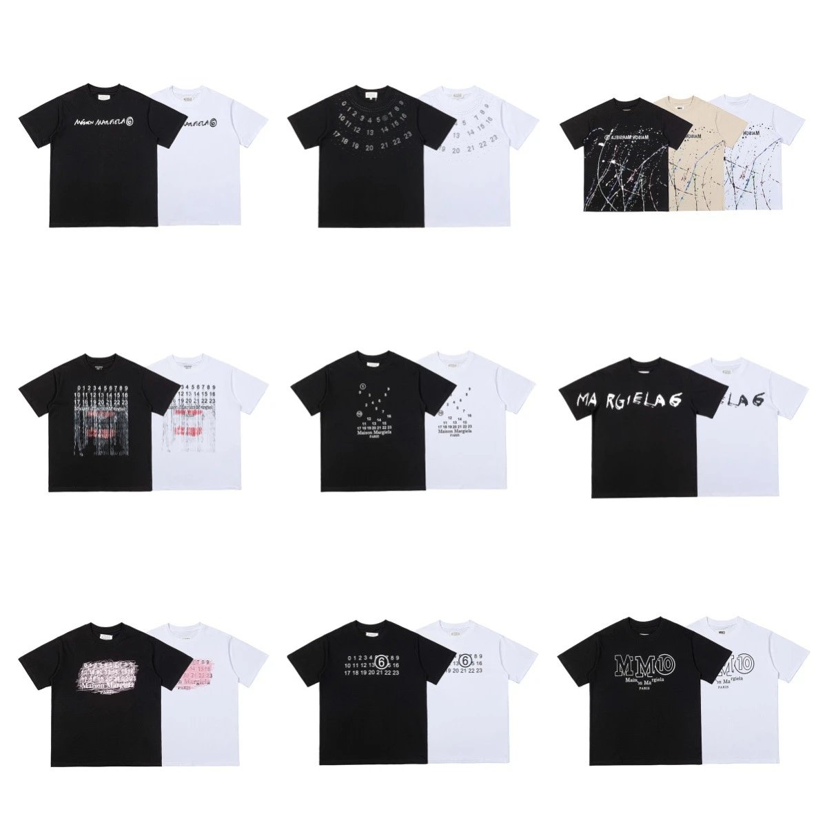 Maison Margiela MM6 Graphic Print Cotton T-Shirt Multicolor