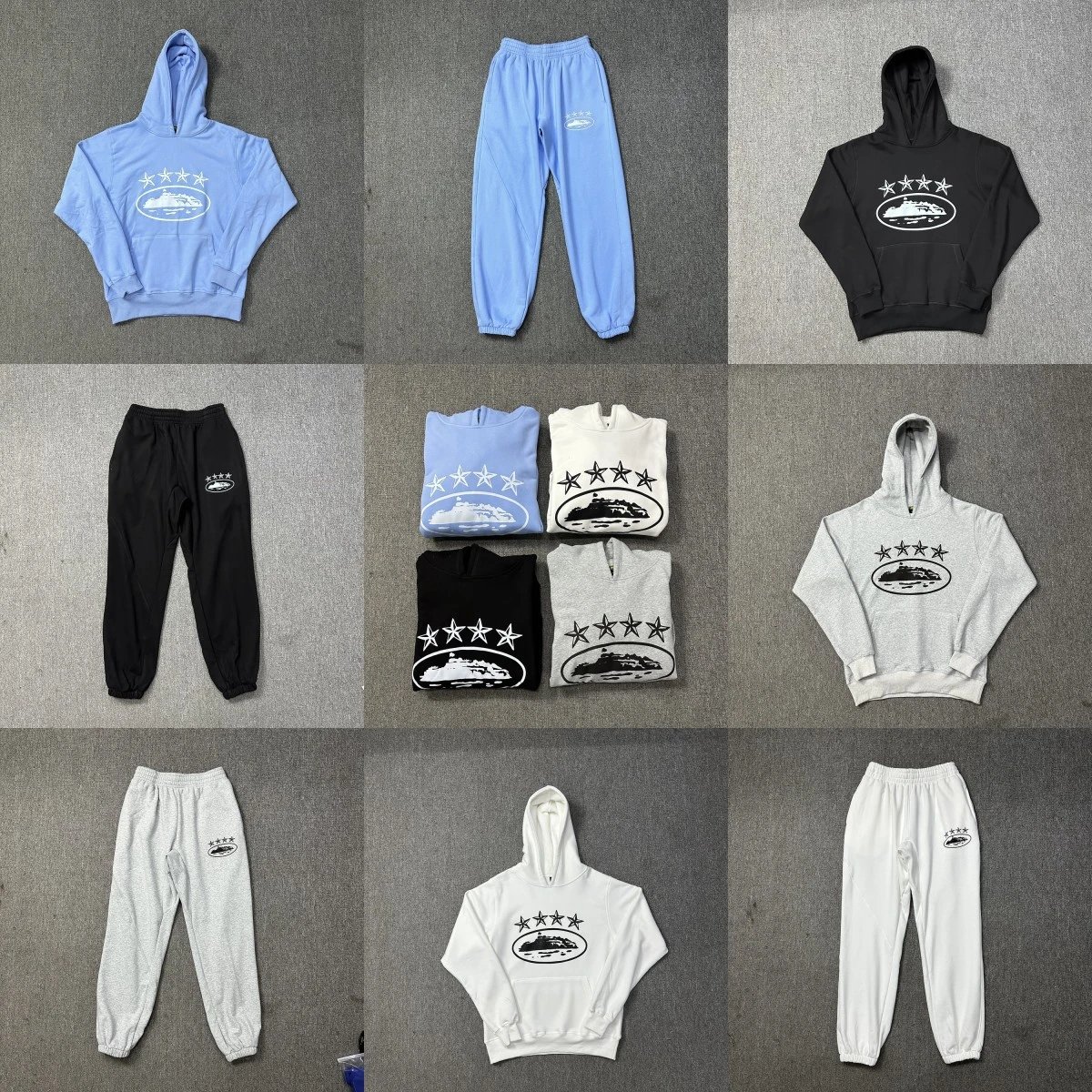 Corteiz CRTZ 4Star Island Streetwear Tracksuit Set Multicolor