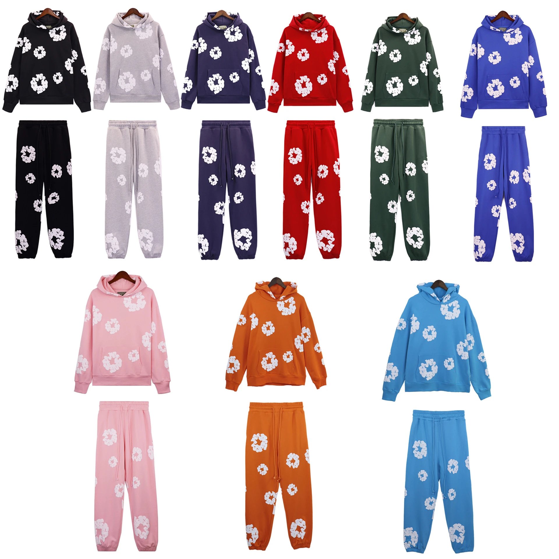 Design Floral Print Oversized Matching Set Multicolor