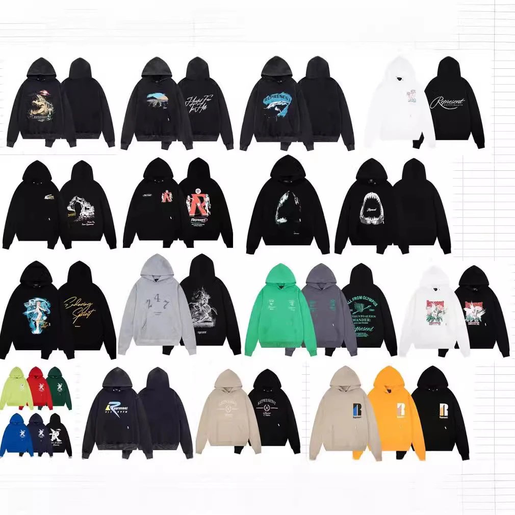 Represent Graphic Streetwear Hoodie Multicolor