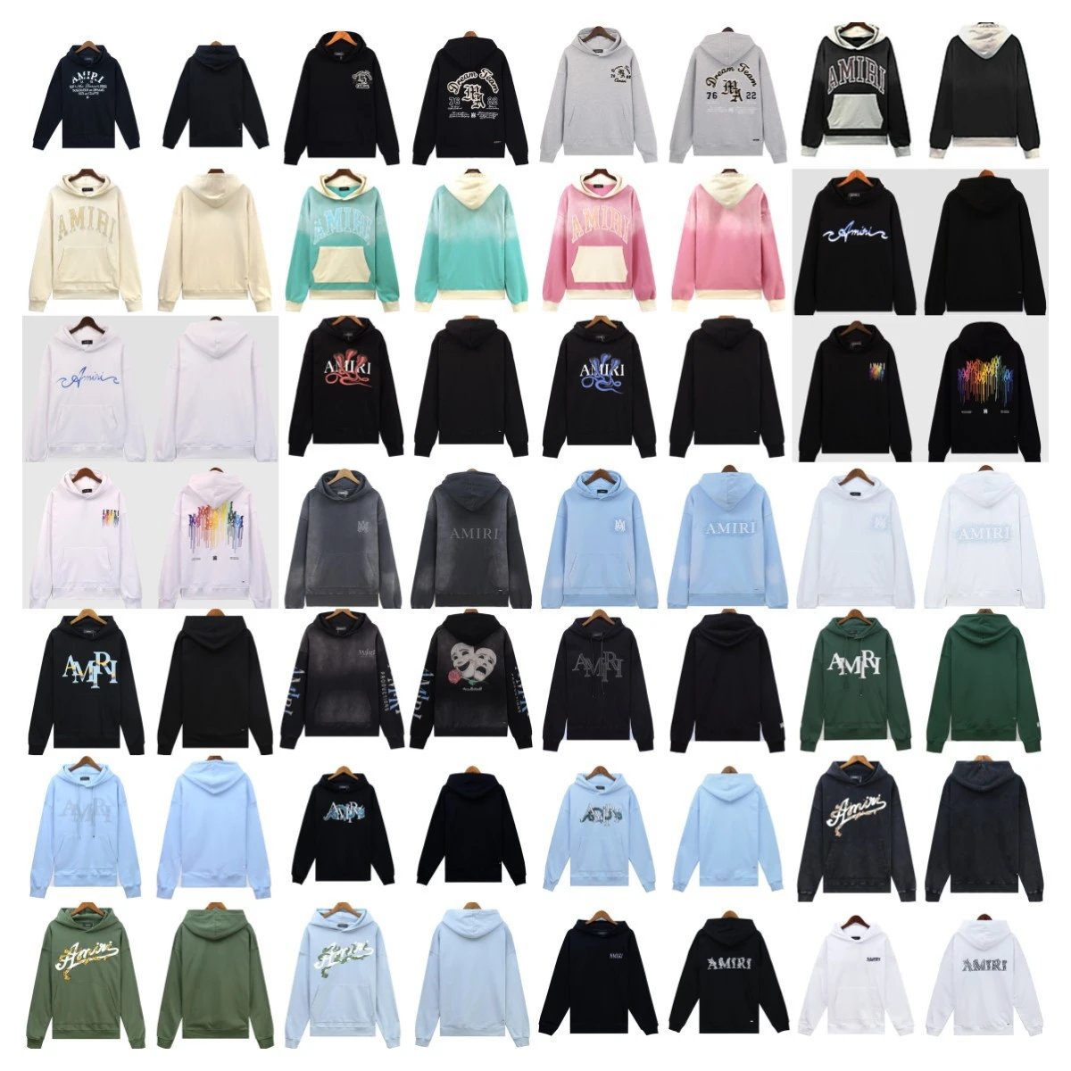 Amiri Graphic Print Cotton Hoodie Multicolor