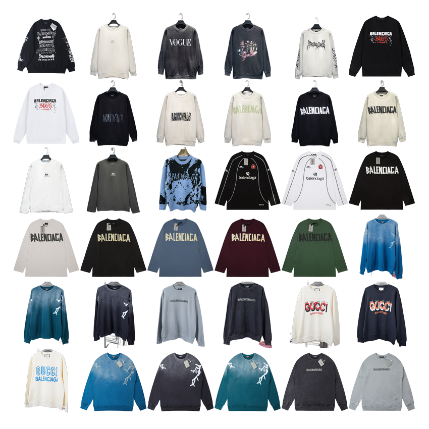 Balenciaga Oversized Graphic Crewneck Sweatshirt Multicolor