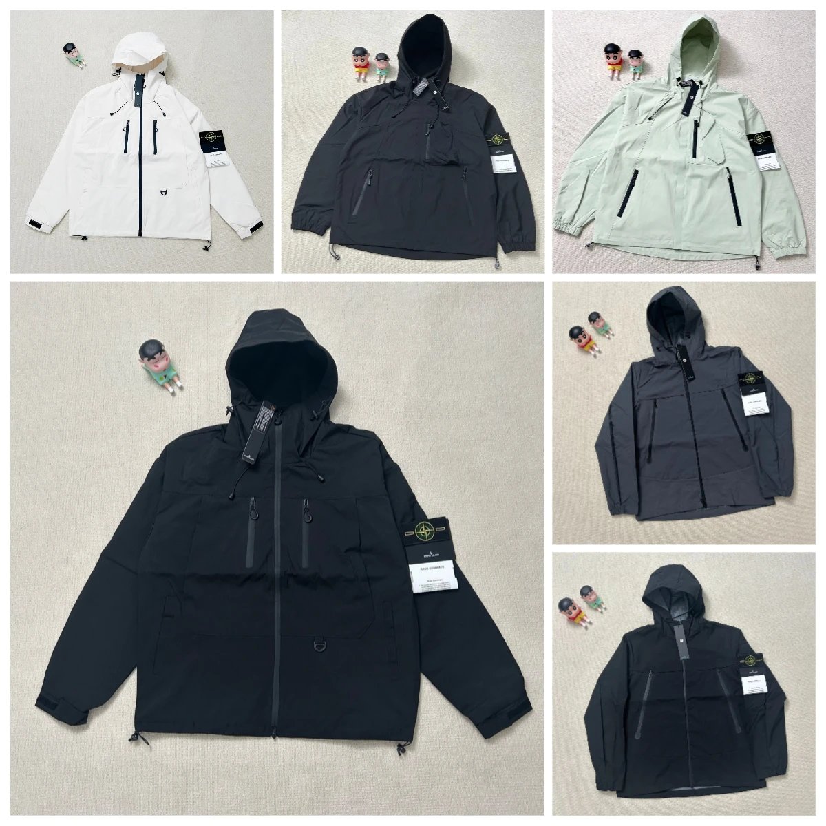 Stone Island Soft Shell-R hooded technical Jacket Black