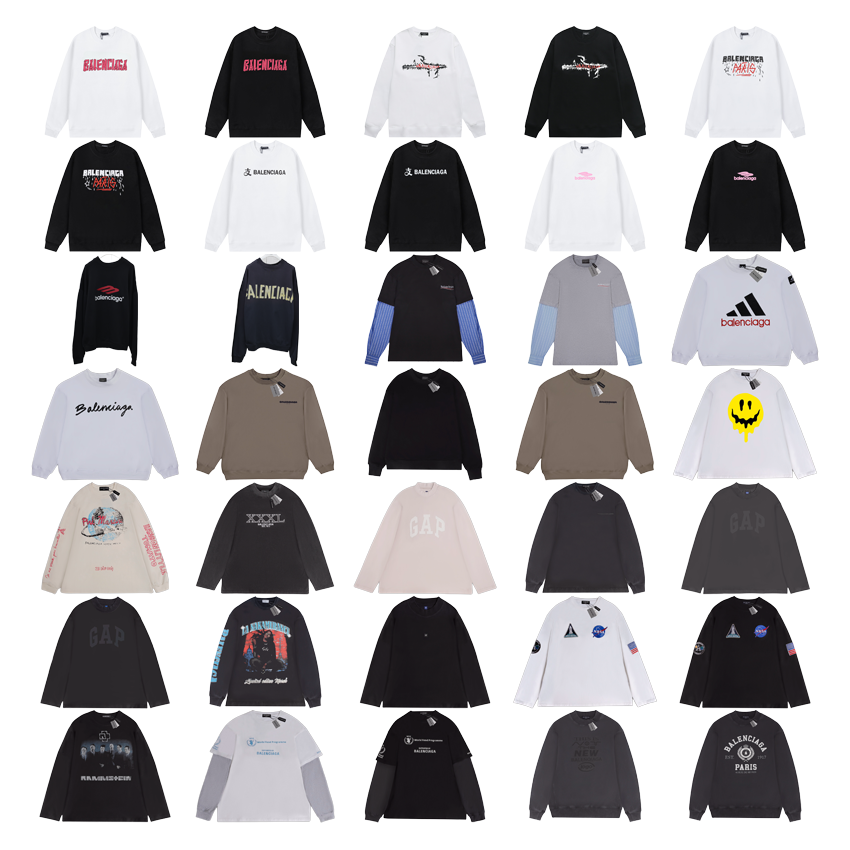 Balenciaga Graphic Print Oversized Sweatshirt Multicolor
