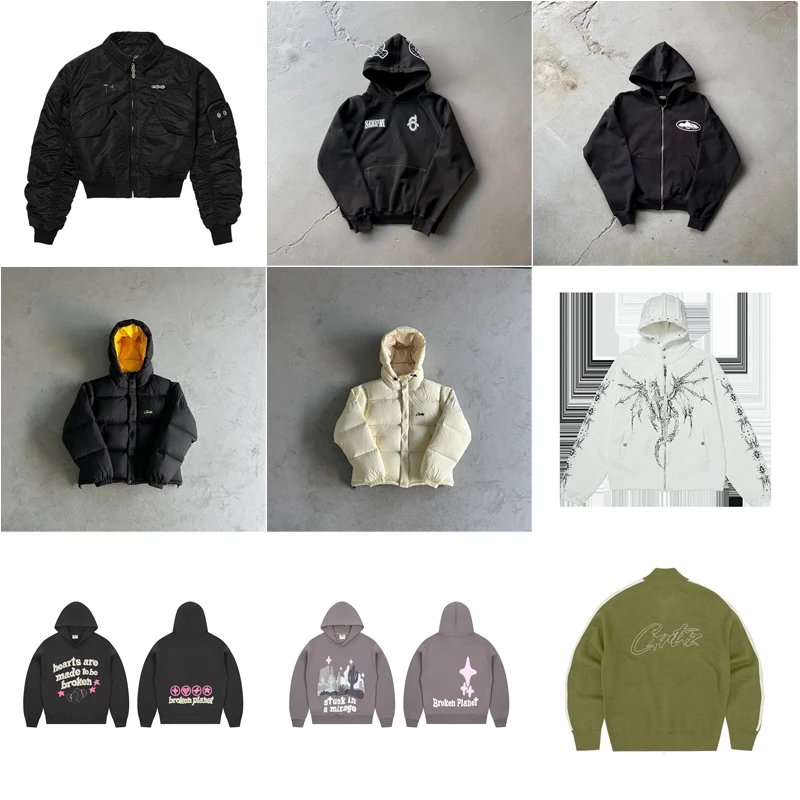 Corteiz Streetwear Collection Graphic Jackets and Hoodies Multicolor