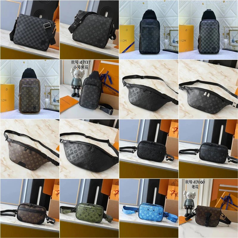 Louis Vuitton LV Monogram Collection Versatile Crossbody Bag Black