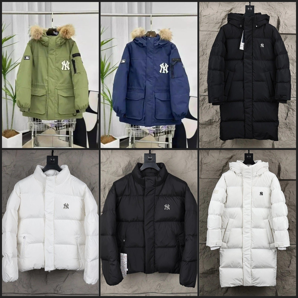 MLB New York Yankees Puffer Jacket Warm Winter Down Jacket Multicolor