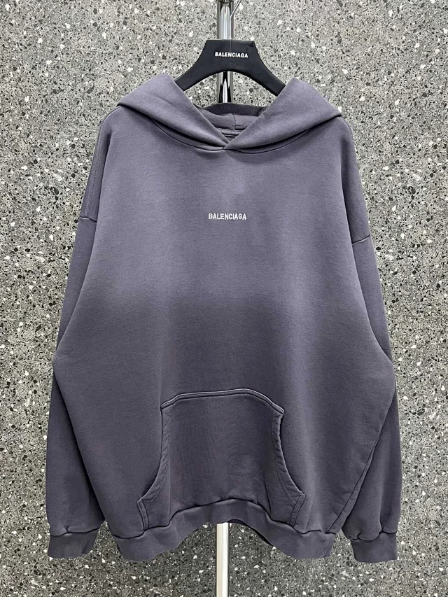 Balenciaga Small Fit Oversized Hoodie Dark Gray