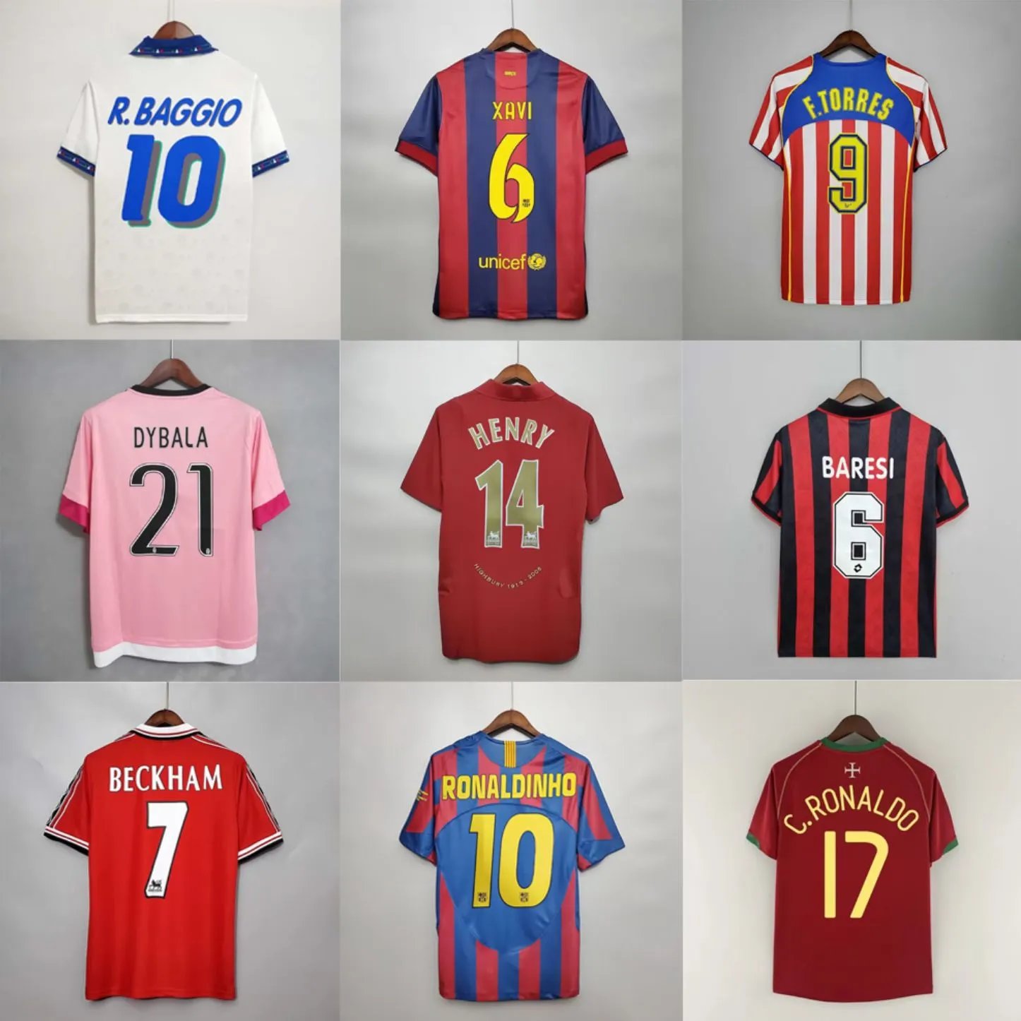 Design Retro Football Jerseys Vintage Soccer Collection Multicolor