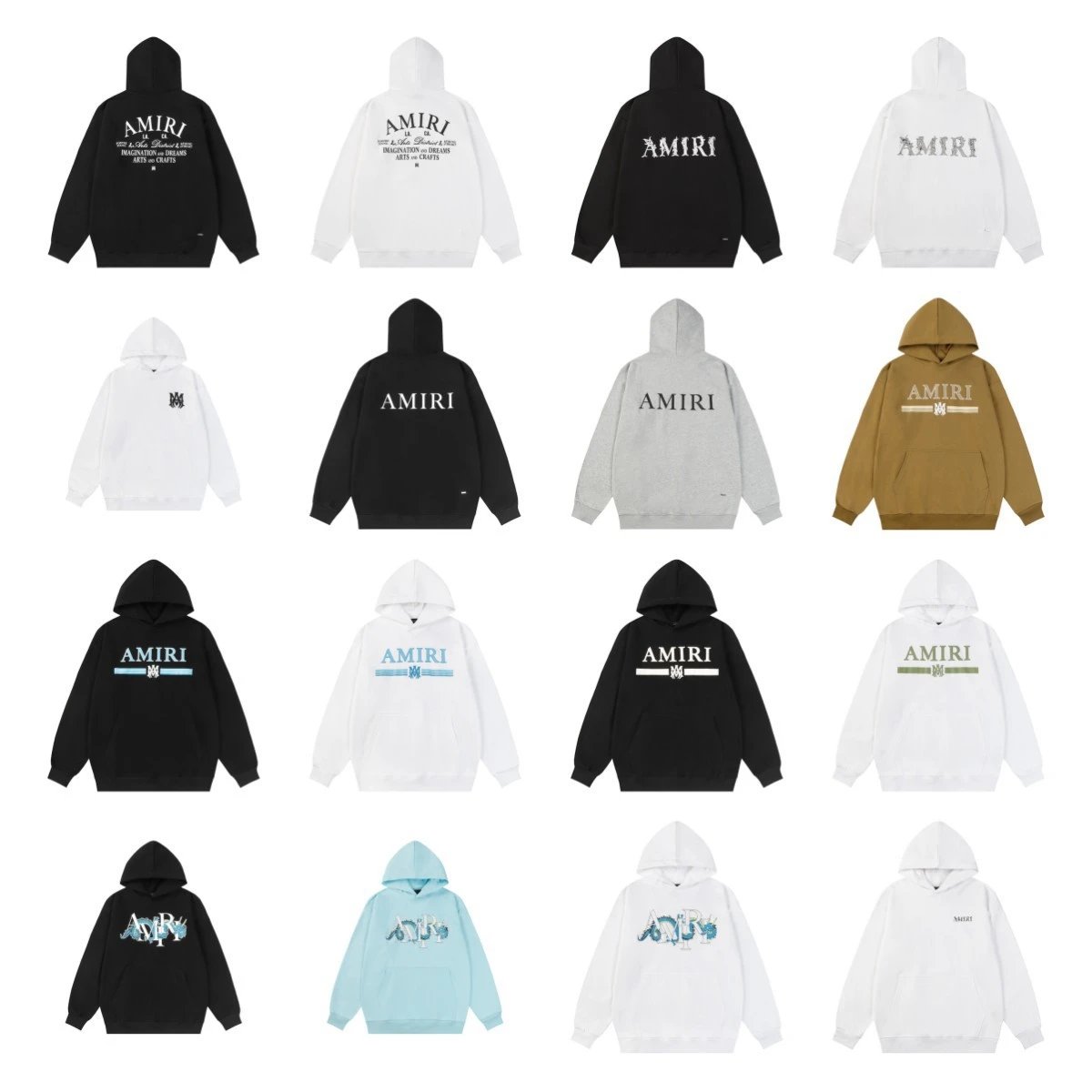 Amiri Graphic Print Oversized Hoodie Multicolor