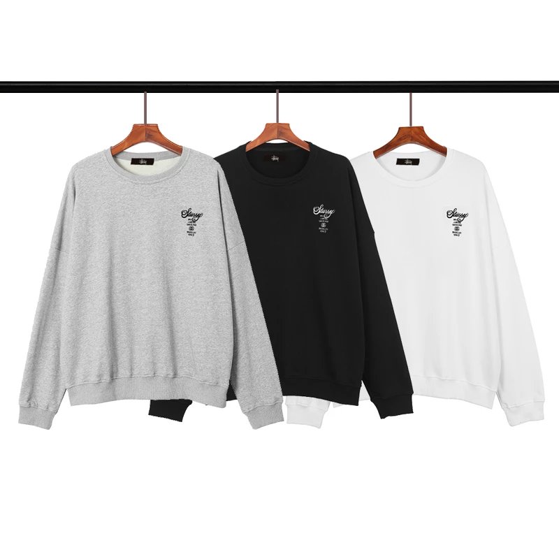 Stussy World Tour Graphic Streetwear Crewneck Sweatshirt Multicolor