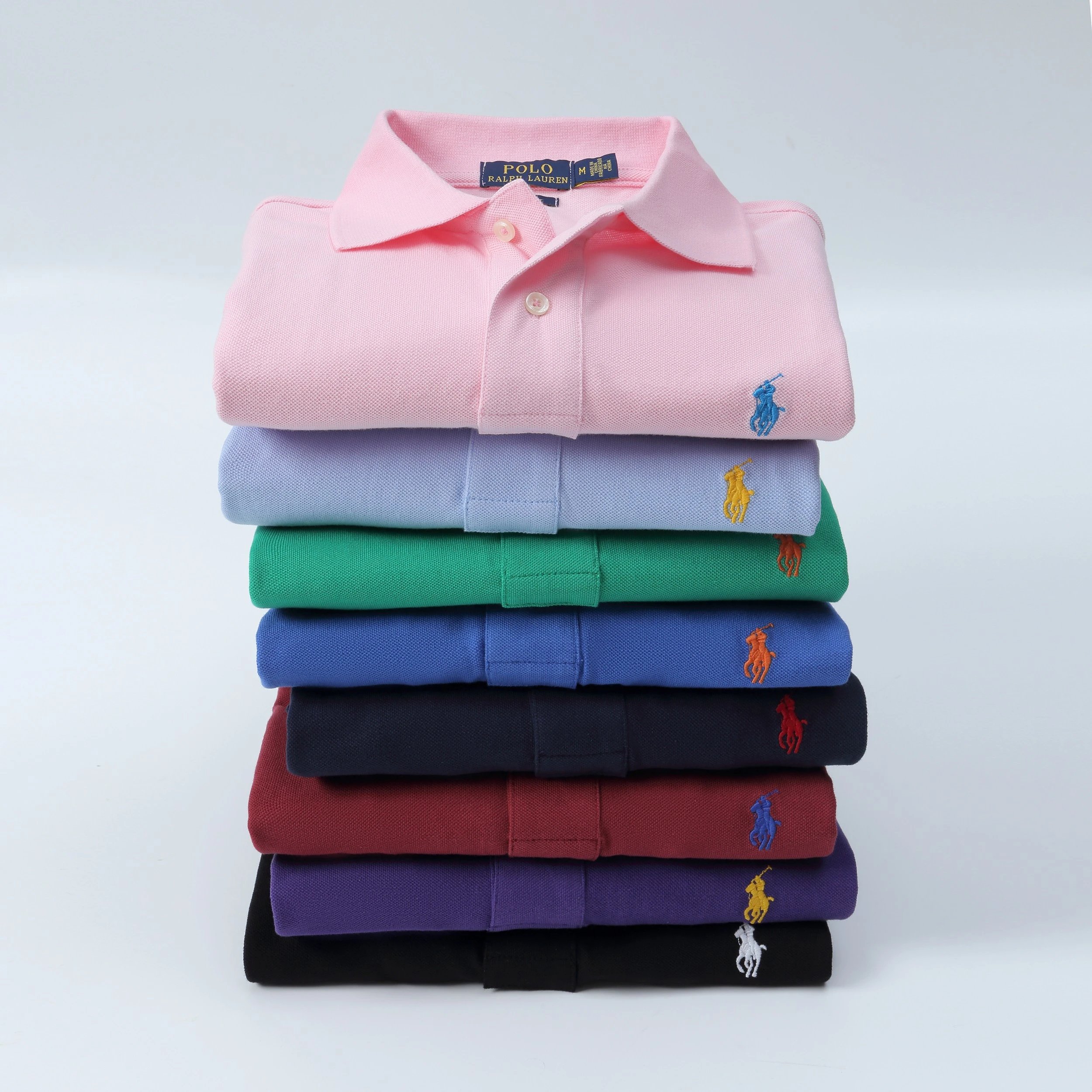 Ralph Lauren Classic Fit Mesh Polo Shirt Cotton Casual Multicolor