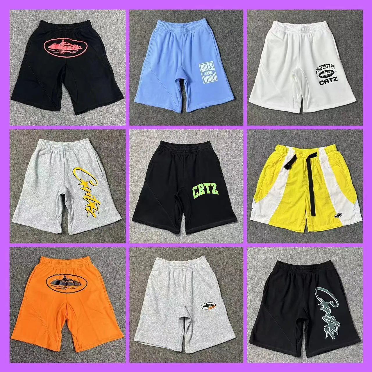Corteiz CRTZ Graphic Streetwear Shorts Multicolor