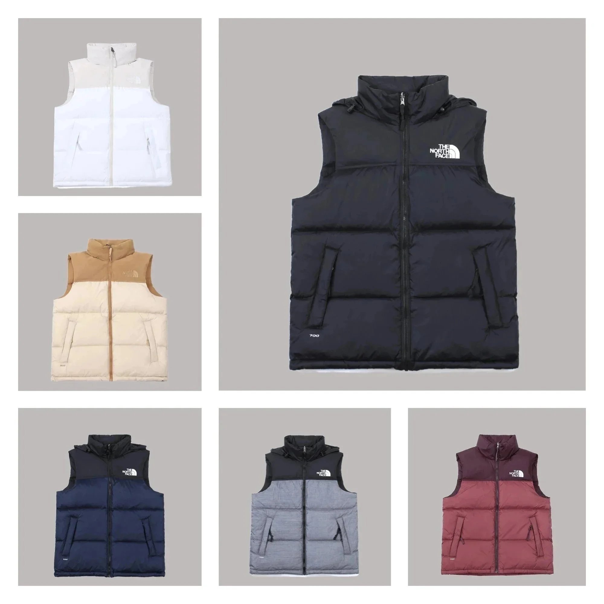 The North Face TNF Nuptse 700 Puffer Gilet Vest Multicolor