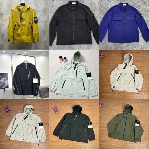 Stone Island Compass Patch Lightweight Windbreaker Jacket Multicolor